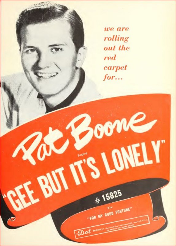 Pat Boone — Gee But It&#039;s Lonely cover artwork