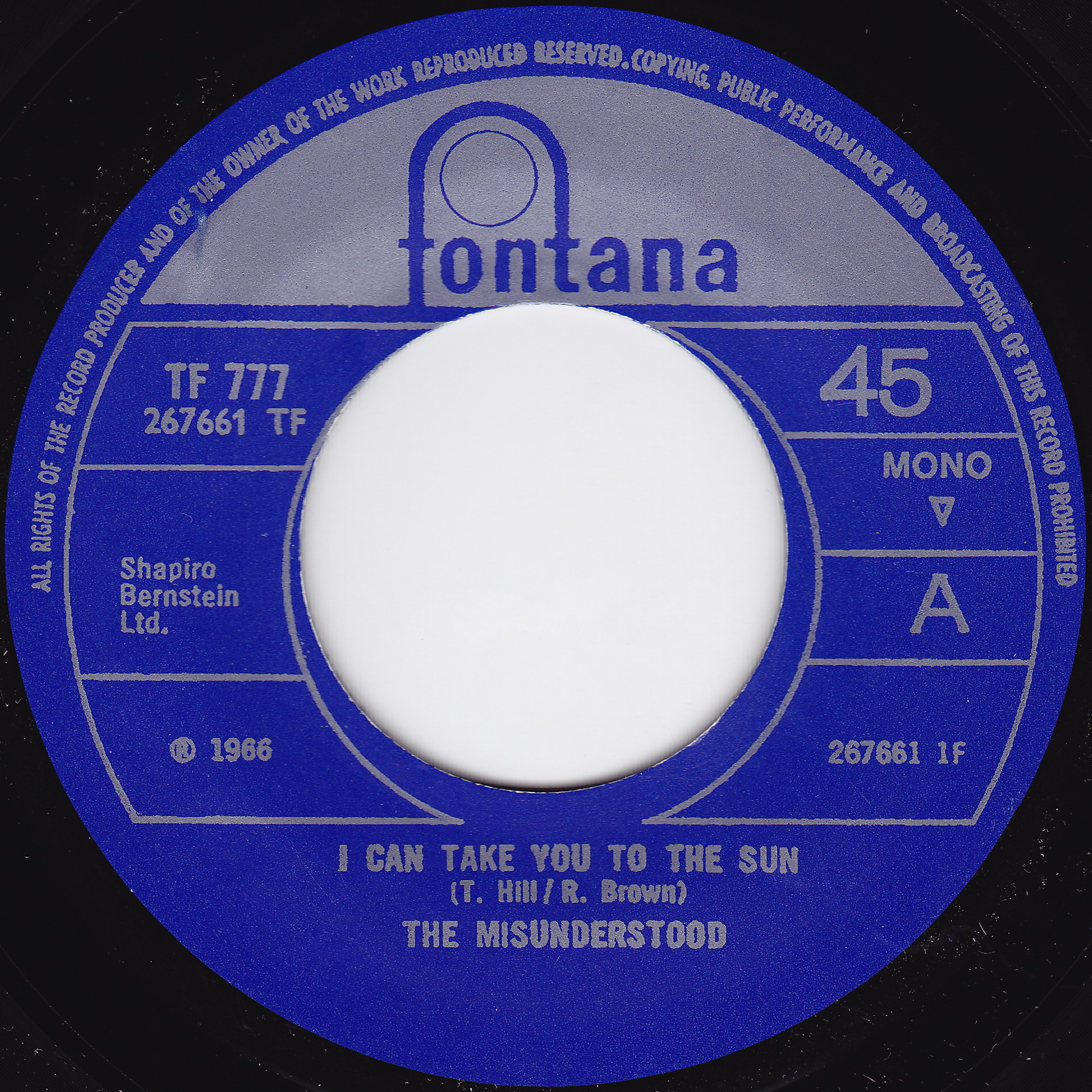 The Misunderstood — I Can Take You to the Sun cover artwork