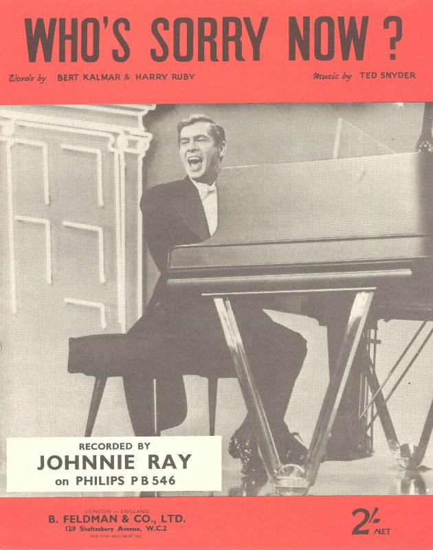Johnnie Ray — Who&#039;s Sorry Now cover artwork