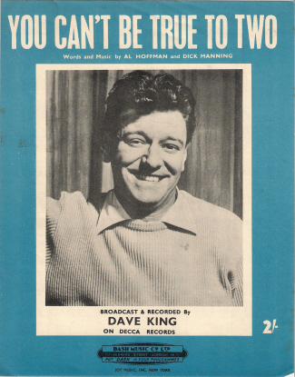 Dave King & The Keynotes — You Can&#039;t Be True To Two cover artwork