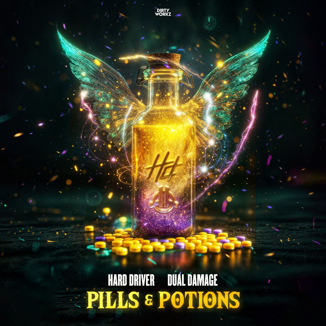 Hard Driver & Dual Damage — Pills &amp; Potions cover artwork