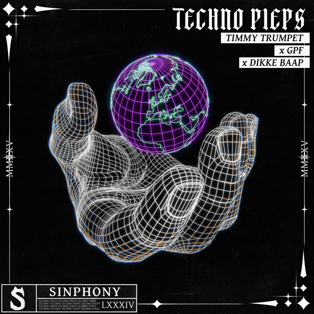 Timmy Trumpet, GPF, & Dikke Baap — TECHNO PIEPS cover artwork
