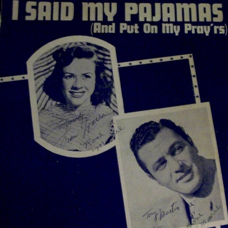 Tony Martin & Fran Warren — I Said My Pajamas (And Put on My Pray&#039;rs) cover artwork