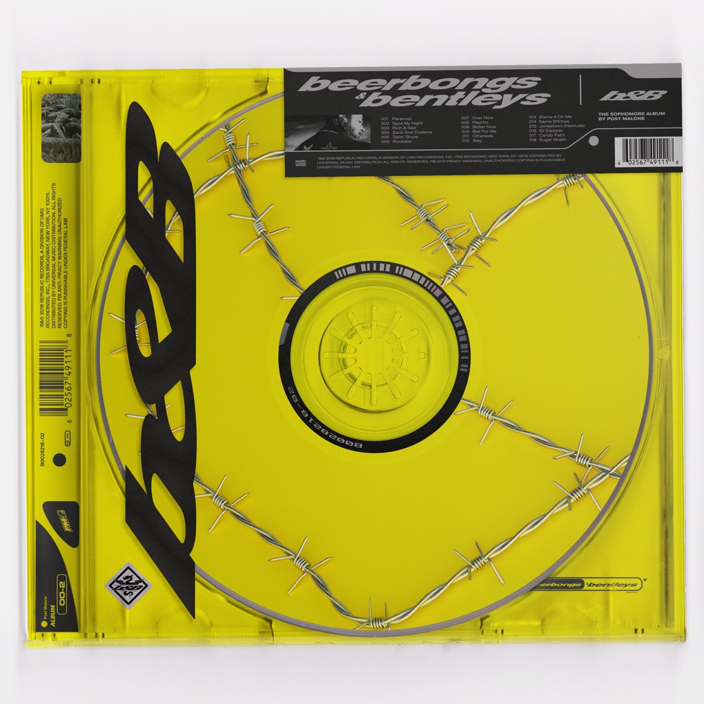 Post Malone — beerbongs &amp; bentleys cover artwork