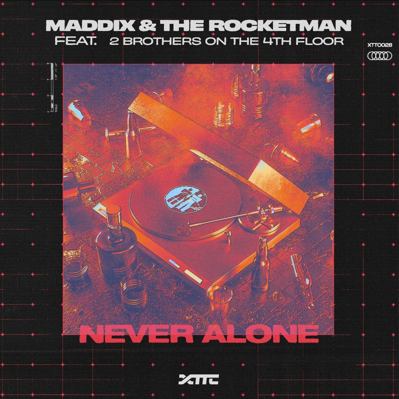 Maddix & The Rocketman featuring 2 Brothers on the 4th Floor — Never Alone cover artwork