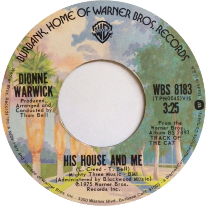 Dionne Warwick — His House and Me cover artwork
