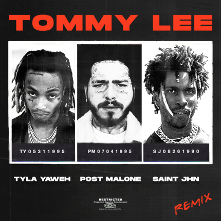 Tyla Yaweh featuring SAINt JHN & Post Malone — Tommy Lee (Remix) cover artwork