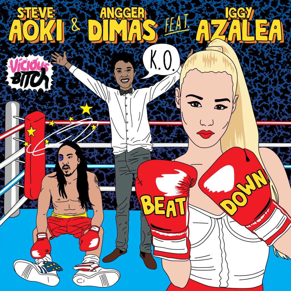 Steve Aoki & Angger Dimas featuring Iggy Azalea — Beat Down cover artwork