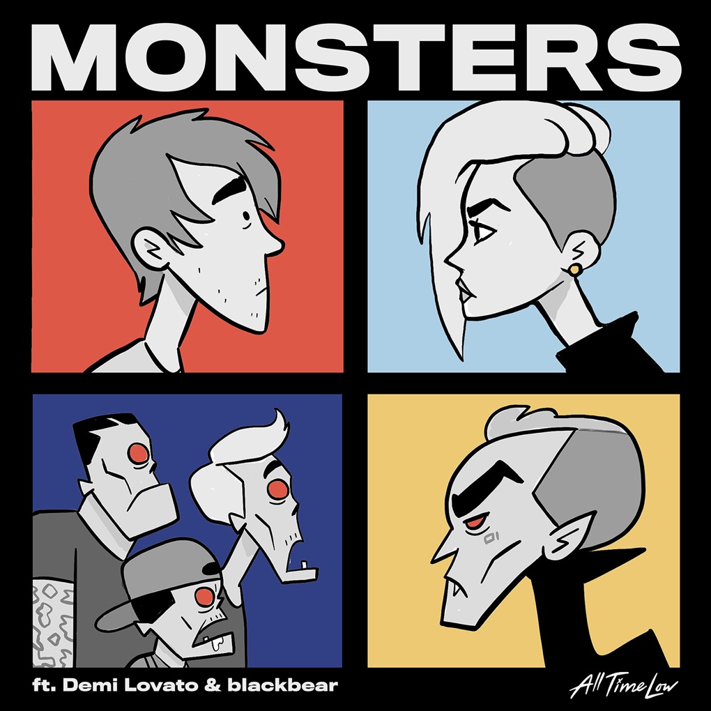 All Time Low featuring Demi Lovato & blackbear — Monsters cover artwork