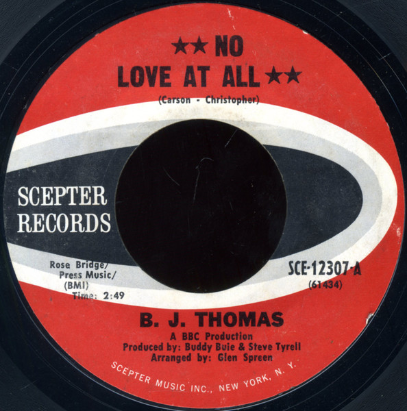 B.J. Thomas — No Love at All cover artwork