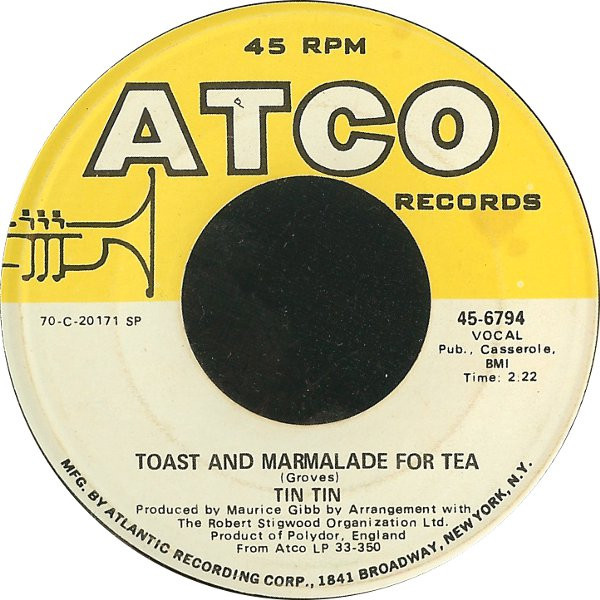 Tin Tin — Toast And Marmalade For Tea cover artwork