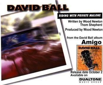 David Ball — Riding with Private Malone cover artwork