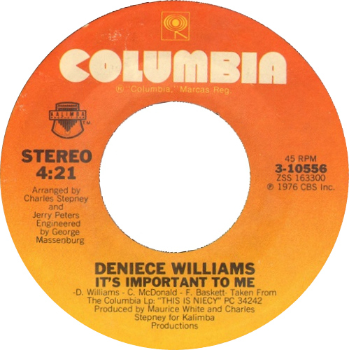 Deniece Williams — It&#039;s Important to Me cover artwork