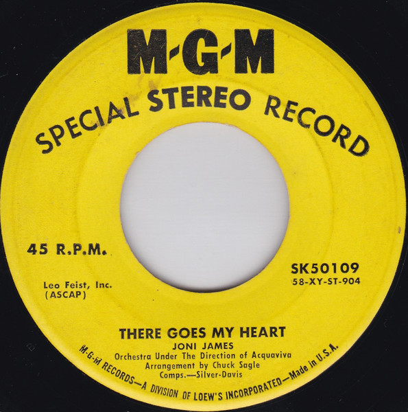 Joni James — There Goes My Heart cover artwork