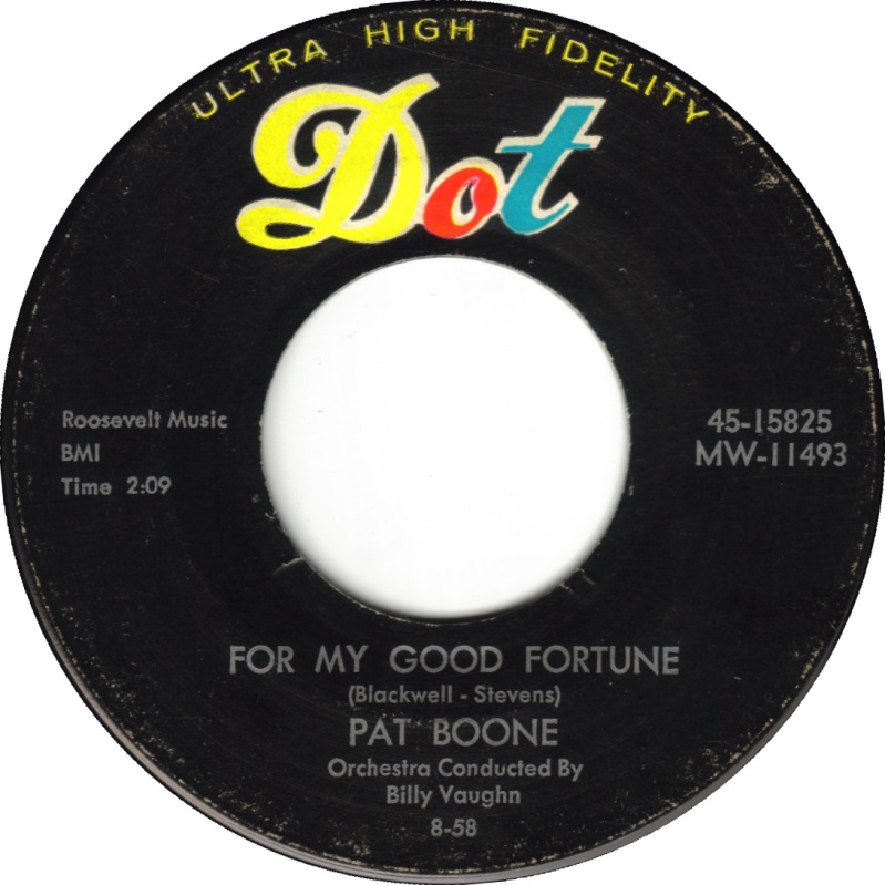 Pat Boone — For My Good Fortune cover artwork