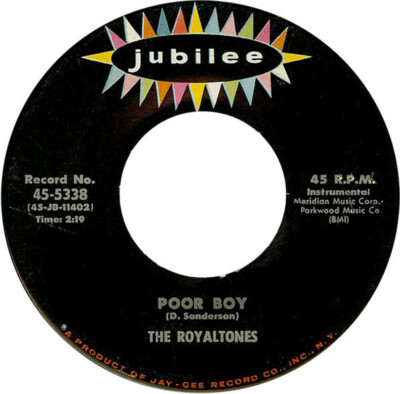 The Royaltones — Poor Boy cover artwork