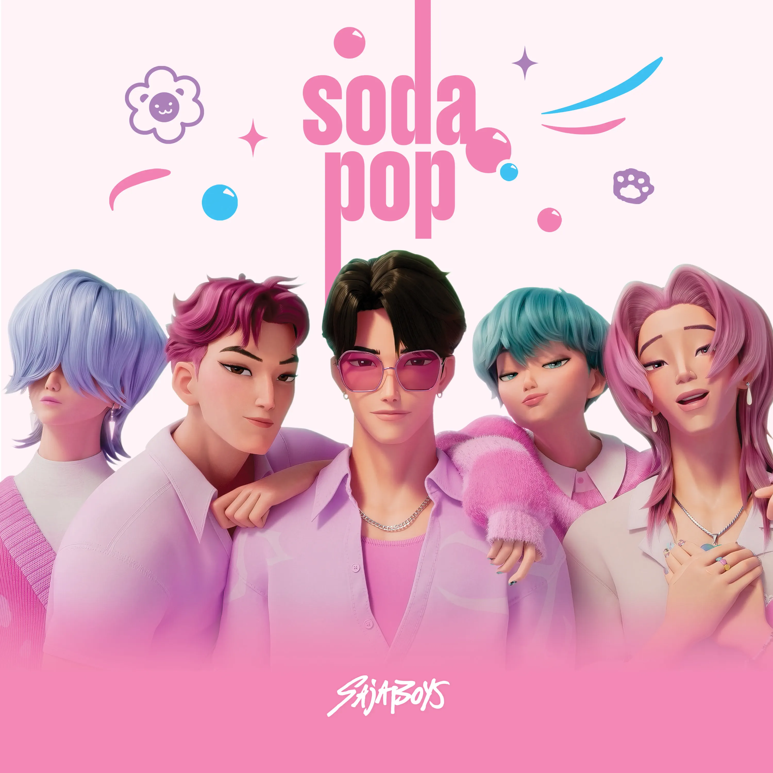 Saja Boys, Andrew Choi, Neckwav, Danny Chung, Kevin Woo, samUIL Lee, & KPop Demon Hunters Cast — Soda Pop cover artwork