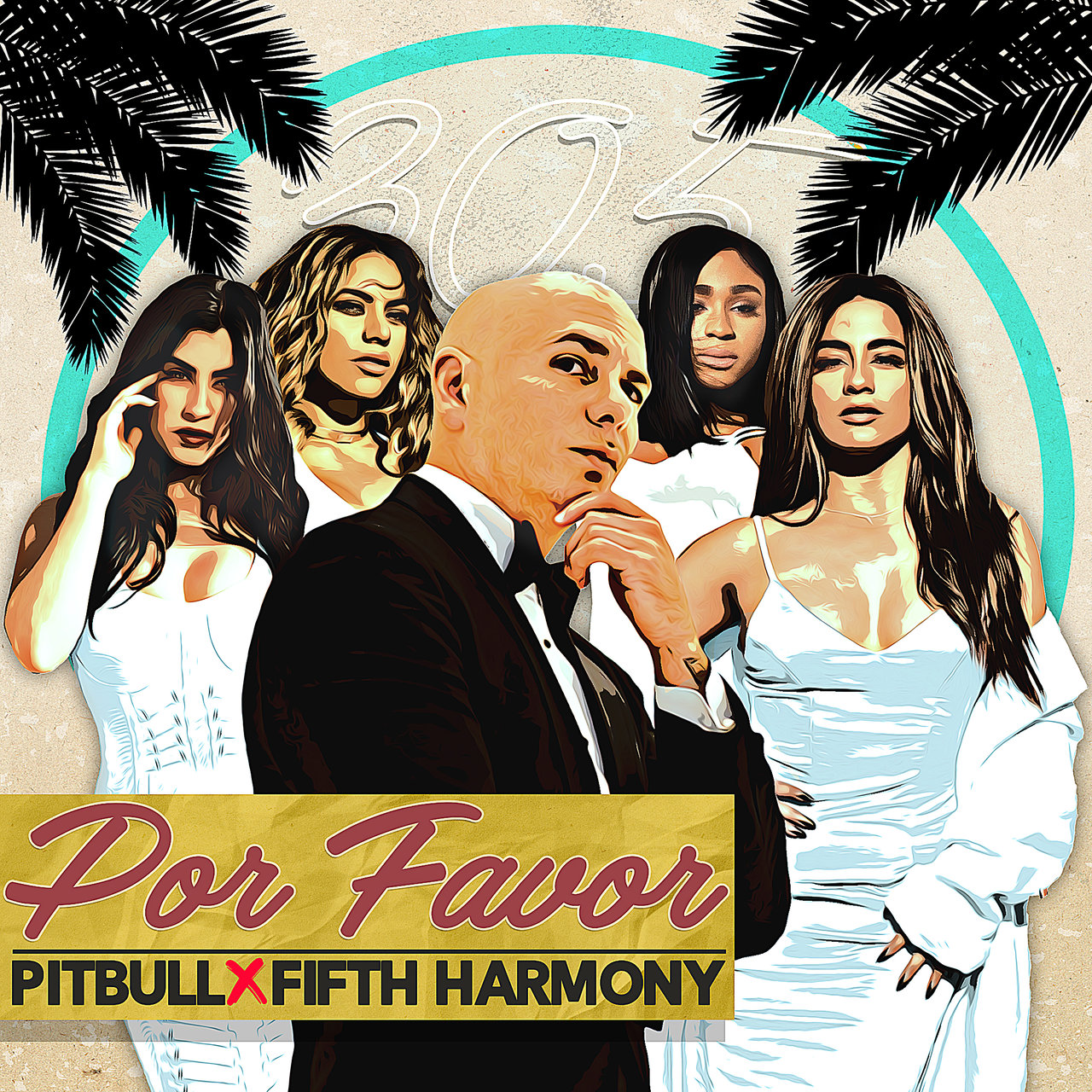 Pitbull & Fifth Harmony — Por Favor cover artwork