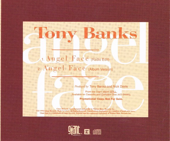 Tony Banks — Angel Face cover artwork