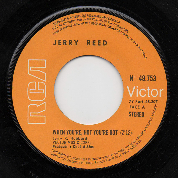 Jerry Reed — When You're Hot You're Hot cover artwork