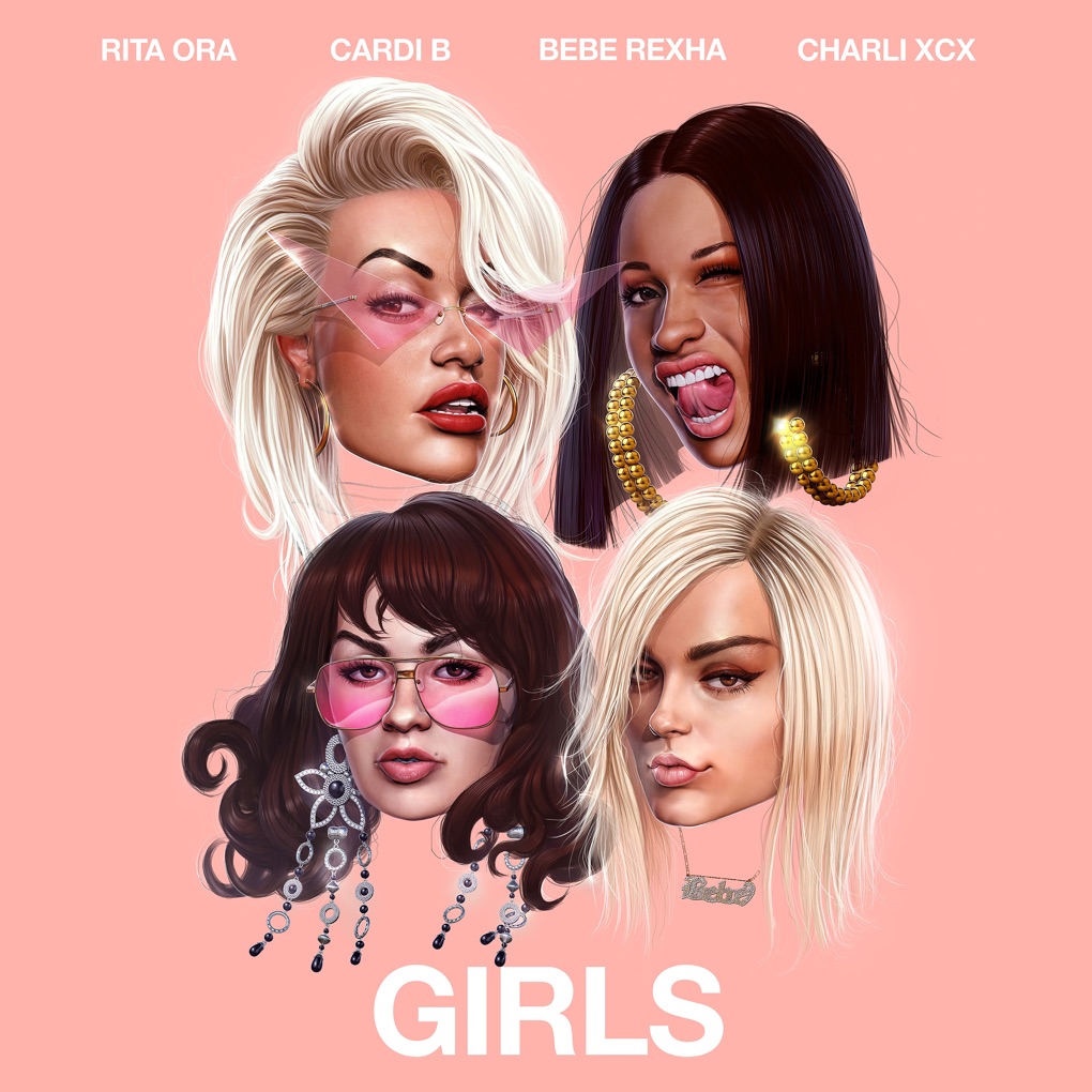 Rita Ora featuring Cardi B, Bebe Rexha, & Charli xcx — Girls cover artwork
