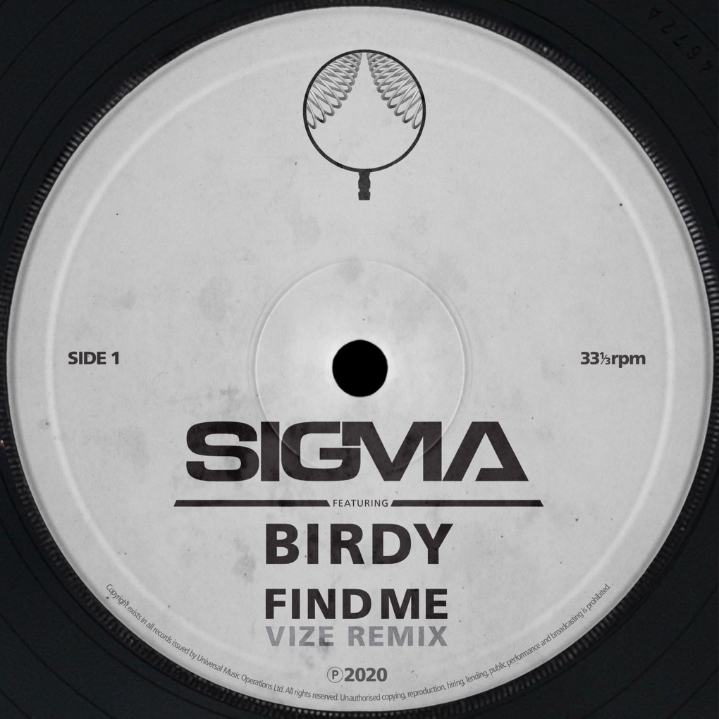 Sigma featuring Birdy — Find Me (VIZE Remix) cover artwork