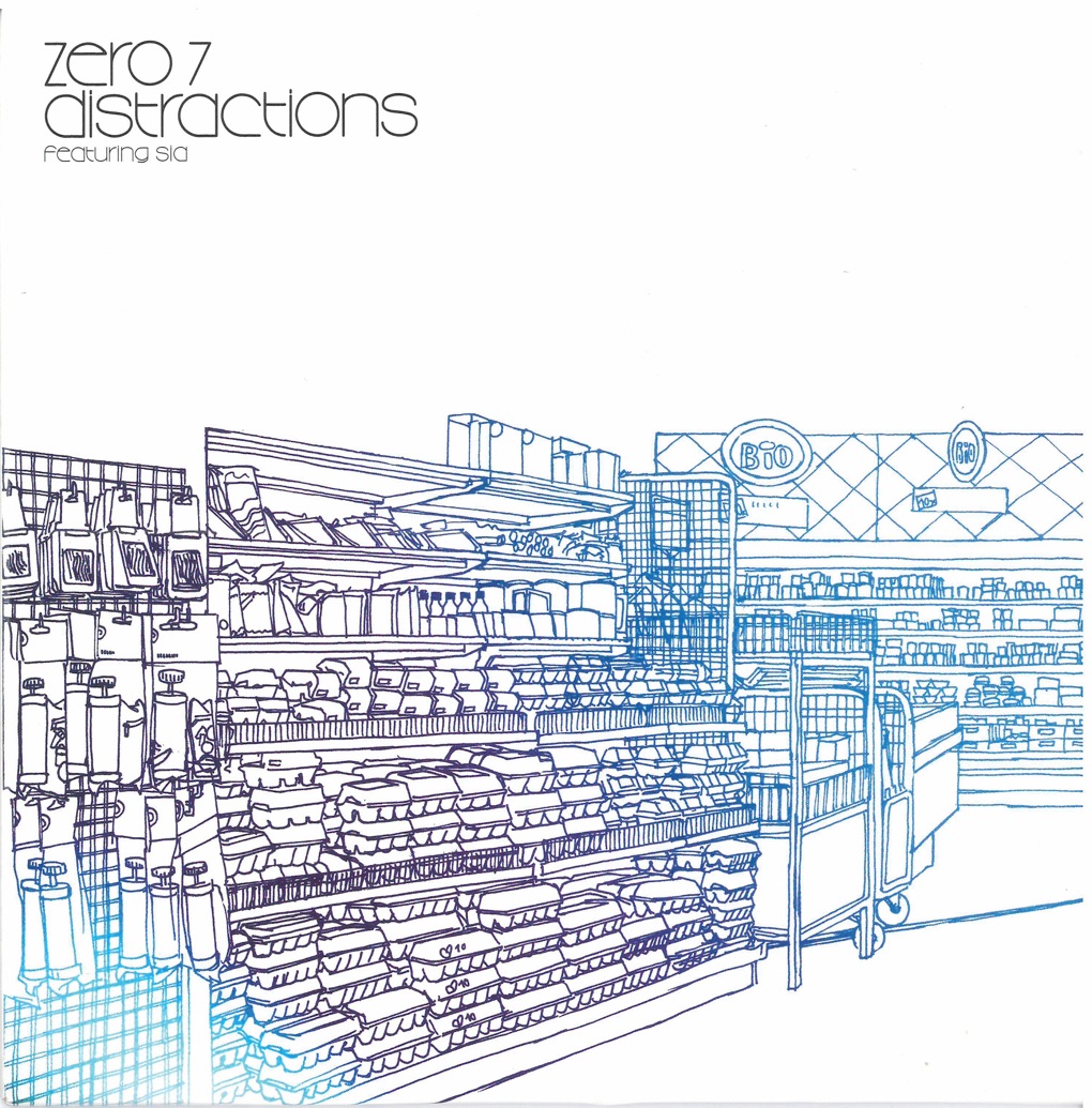 Zero 7 featuring Sia — Distractions cover artwork