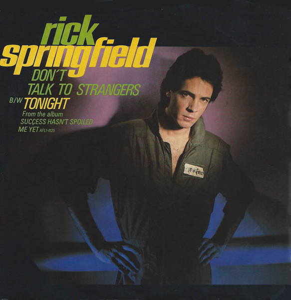 Rick Springfield — Don't Talk to Strangers cover artwork