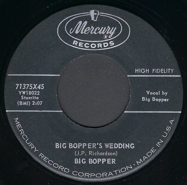 The Big Bopper — Big Bopper's Wedding cover artwork
