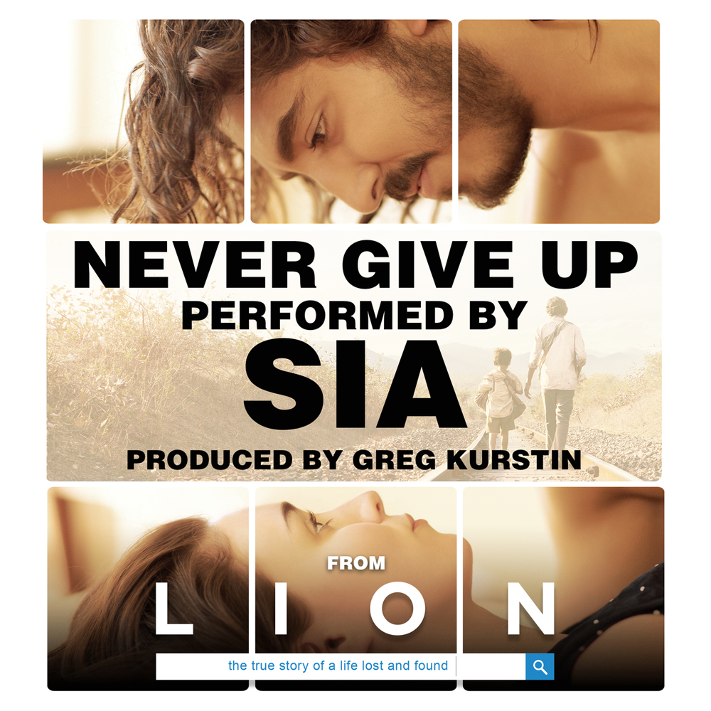 Sia — Never Give Up cover artwork