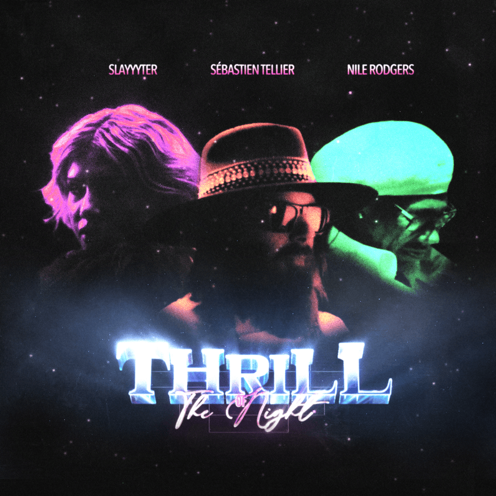 Sébastien Tellier, Slayyyter, & Nile Rodgers — Thrill of the Night cover artwork
