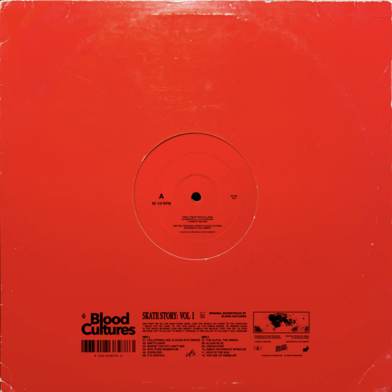 Blood Cultures Skate Story: Vol. I cover artwork