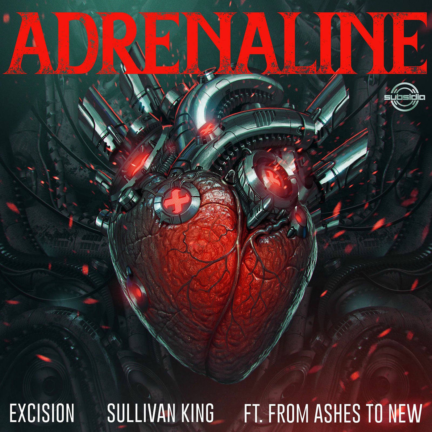 Excision, Sullivan King, & From Ashes to New — Adrenaline cover artwork