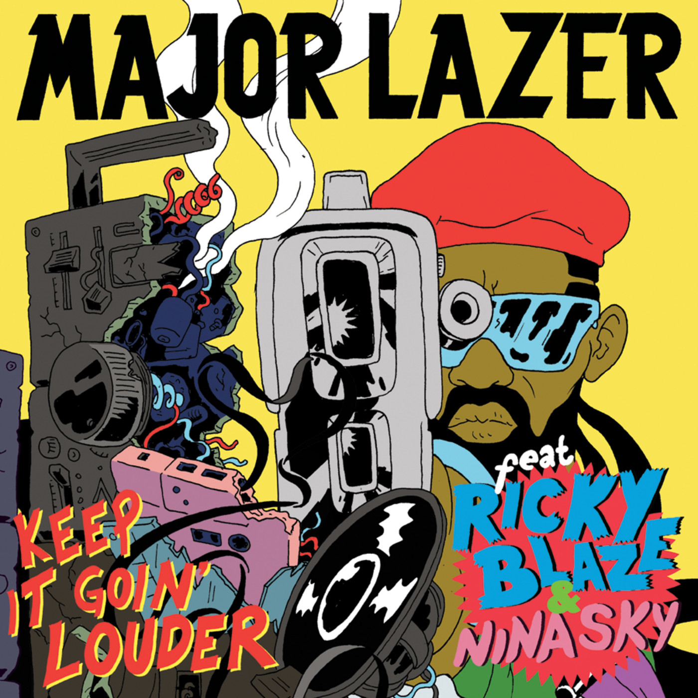 Major Lazer featuring Nina Sky & Ricky Blaze — Keep It Goin' Louder cover artwork