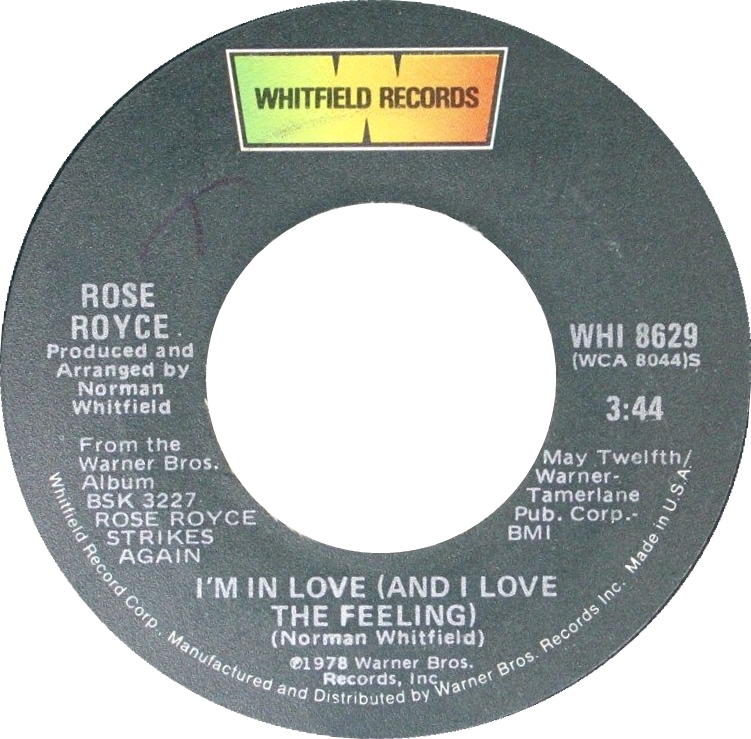 Rose Royce I'm in Love (And I Love the Feeling) cover artwork