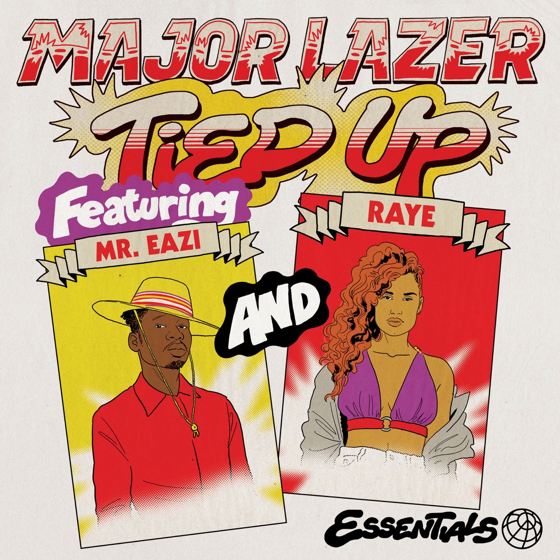 Major Lazer featuring Mr Eazi, RAYE, & Jake Gosling — Tied Up cover artwork