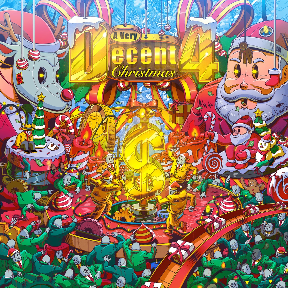 Various Artists — A Very Decent Christmas 4 cover artwork