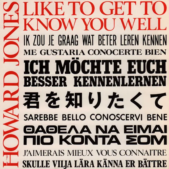 Howard Jones — Like to Get to Know You Well cover artwork