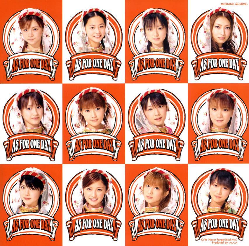 Morning Musume。 AS FOR ONE DAY cover artwork