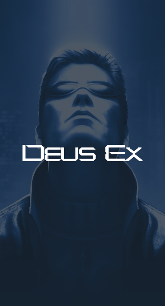 Eidos Interactive, Ion Storm, & Square Enix Deus Ex cover artwork