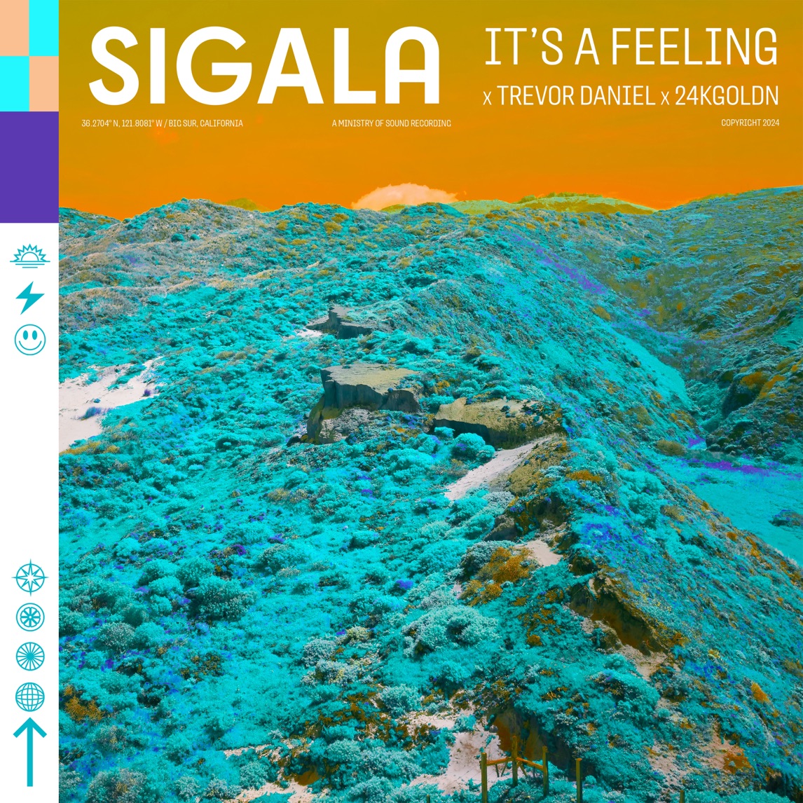 Sigala, Trevor Daniel, & 24kGoldn — It's A Feeling cover artwork