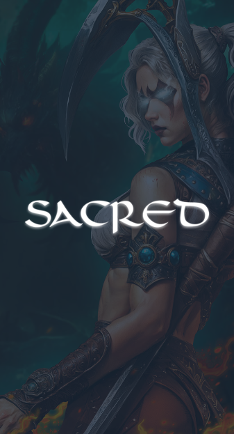 cdv Software Entertainment USA, Deep Silver, Ascaron Entertainment ltd., Studio II, & THQ Nordic Sacred cover artwork