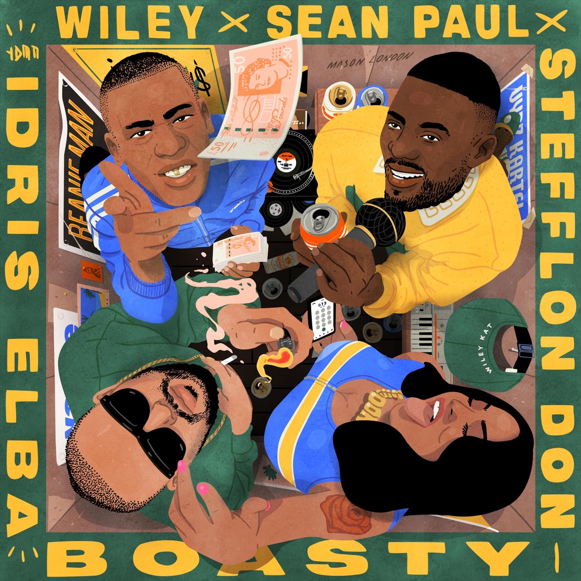 Wiley, Sean Paul, Stefflon Don, & Idris Elba — Boasty cover artwork
