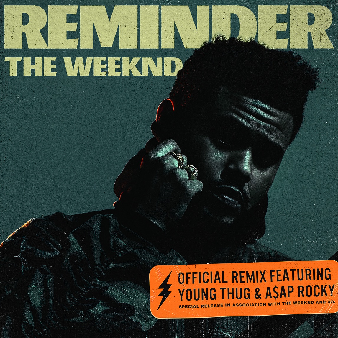 The Weeknd featuring A$AP Rocky & Young Thug — Reminder (Remix) cover artwork