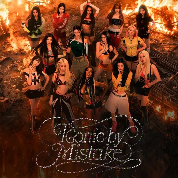 LE SSERAFIM, ILLIT, & KATSEYE — ICONIC BY MISTAKE cover artwork