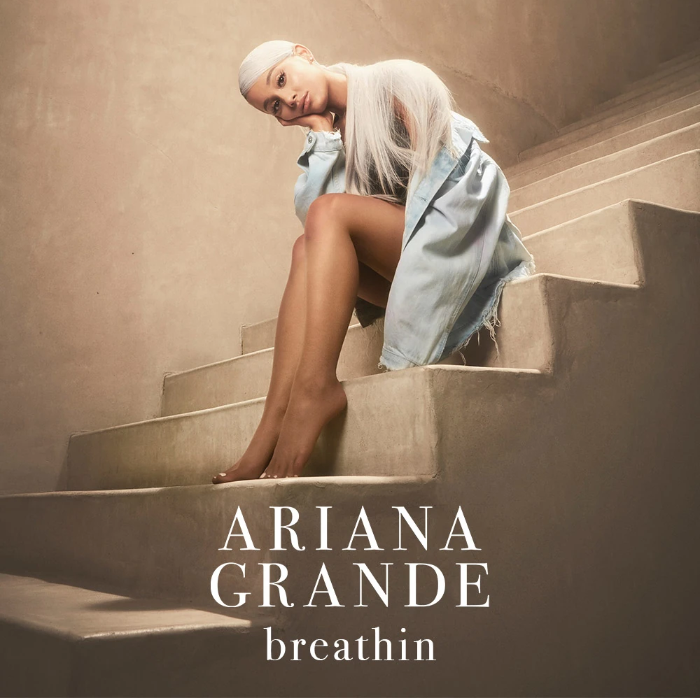 Ariana Grande breathin cover artwork