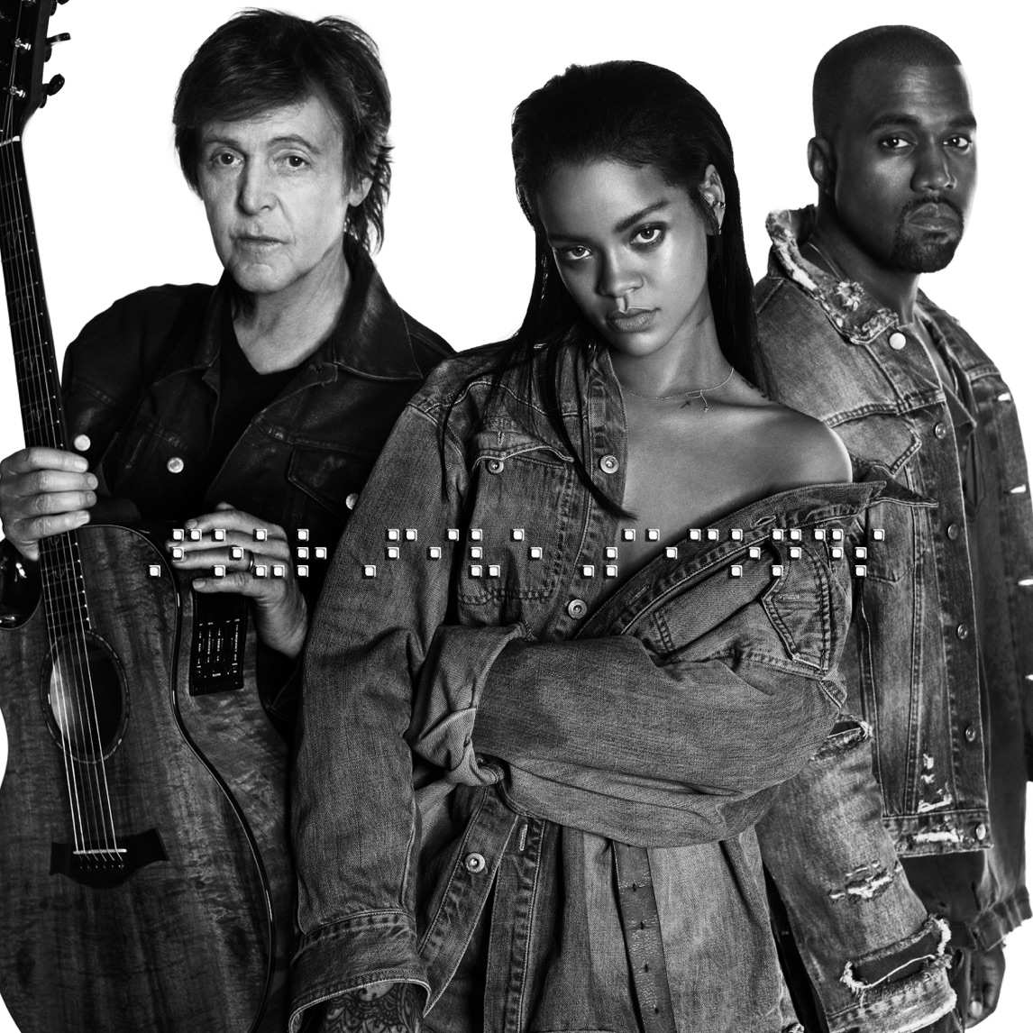 Rihanna, Kanye West, & Paul McCartney — FourFiveSeconds cover artwork