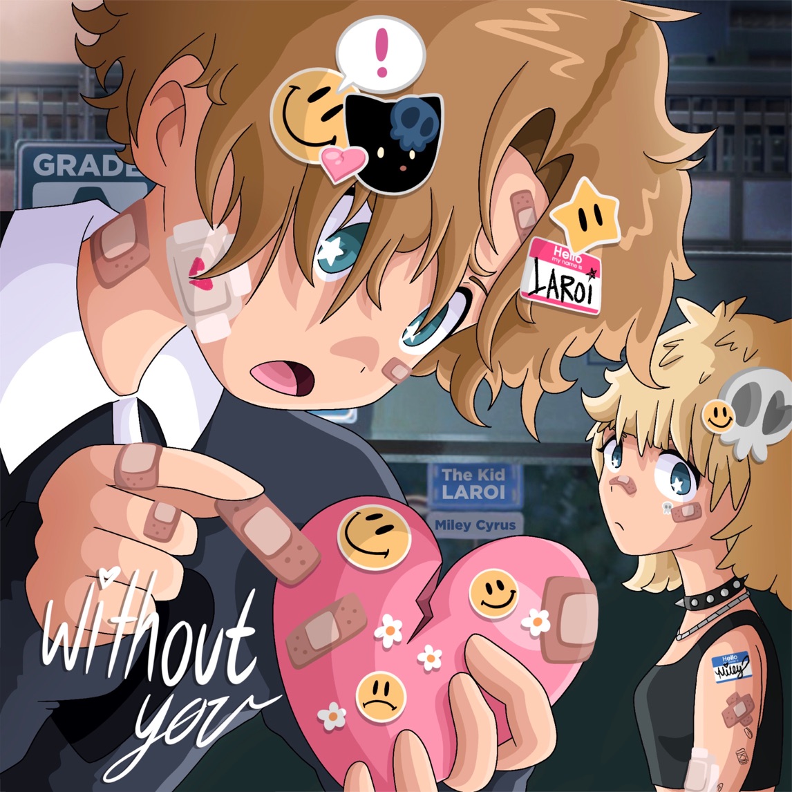 The Kid LAROI & Miley Cyrus — WITHOUT YOU cover artwork