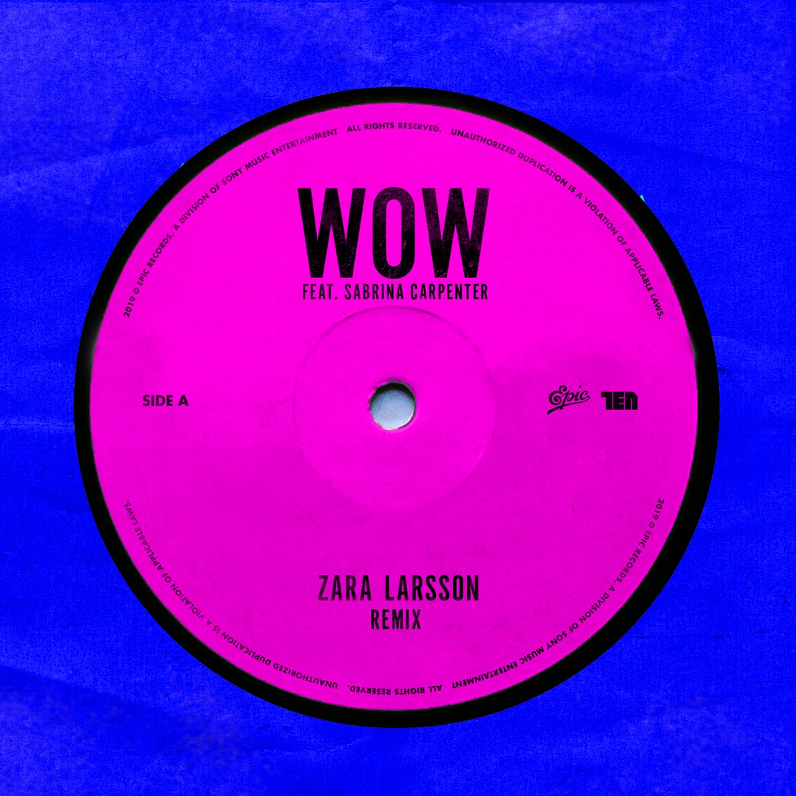 Zara Larsson featuring Sabrina Carpenter — WOW (Remix) cover artwork