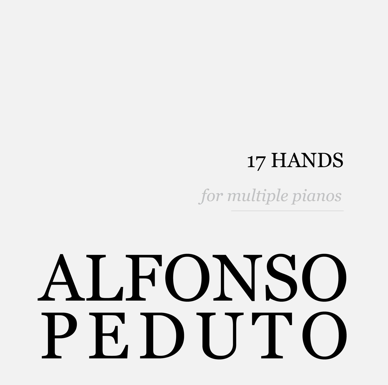 Alfonso Peduto — 17 Hands cover artwork